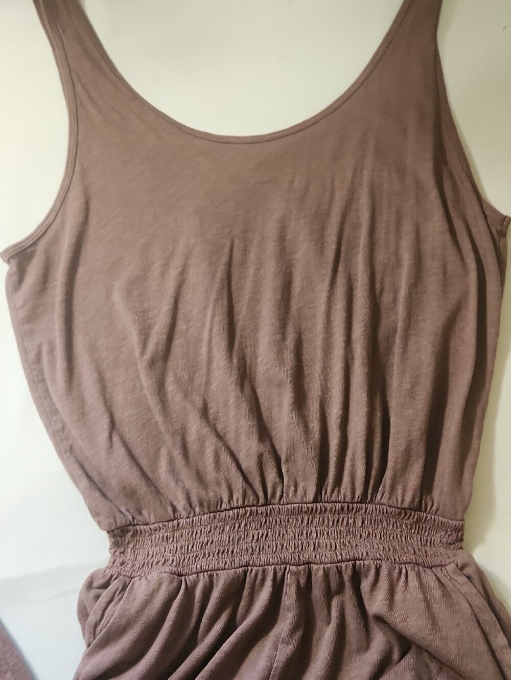 aerie Brown Sleeveless Wide-Leg Jumpsuit with Elastic Waist - Picture 3 of 12